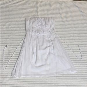 White strapless mini white dress
